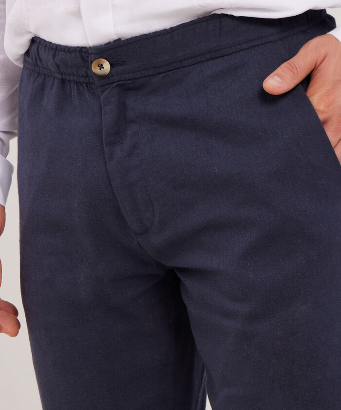 Pantalón Tipo Chino En Lino