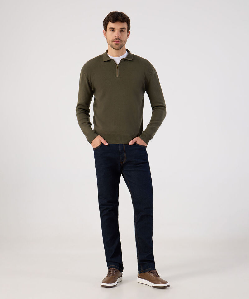 Buzo Con Cuello Y Media Cremallera Para Hombre