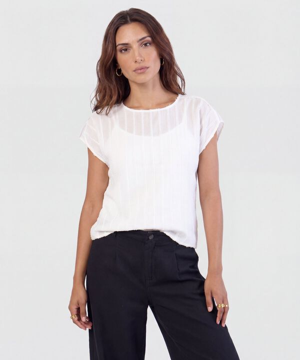 Blusa Unicolor Con Top Interno  image number null
