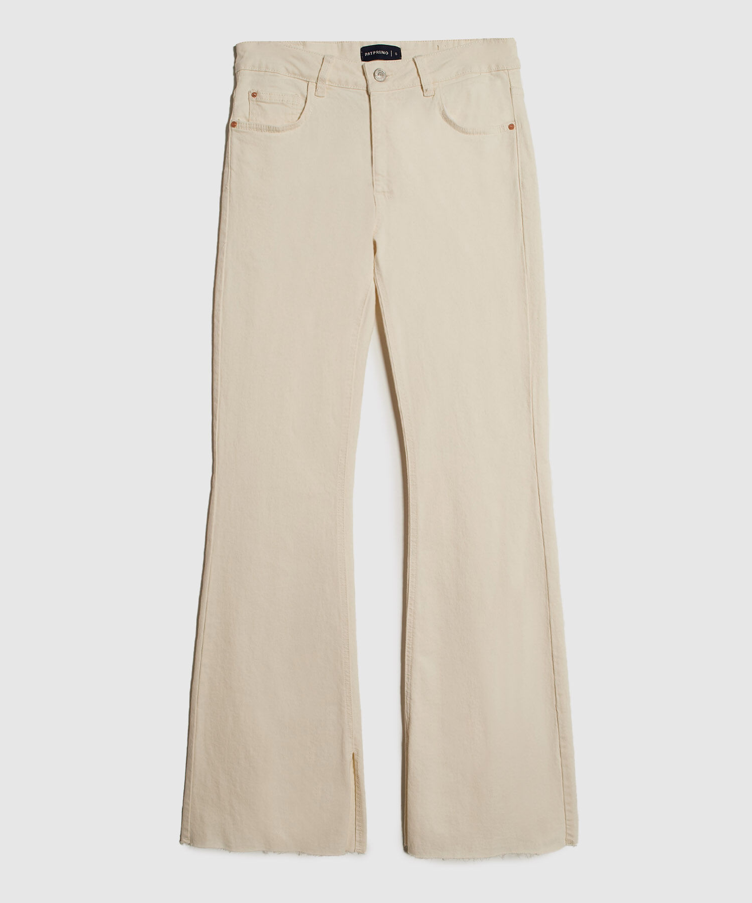 Jeans Flare Tono Blanco