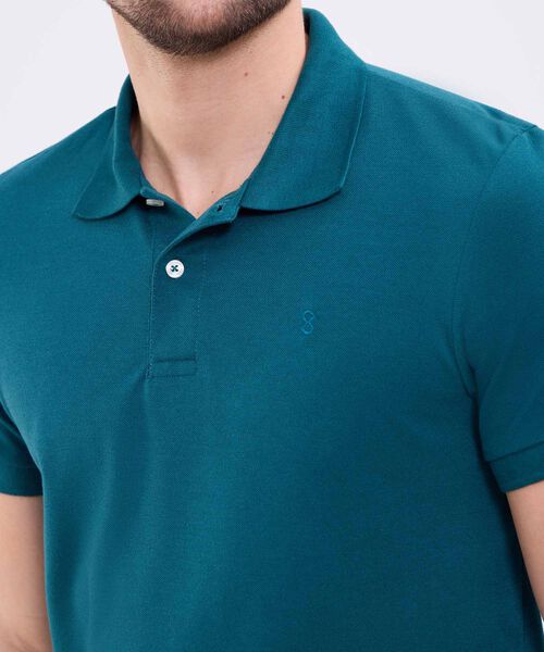 Polo Unicolor Para Hombre image number null