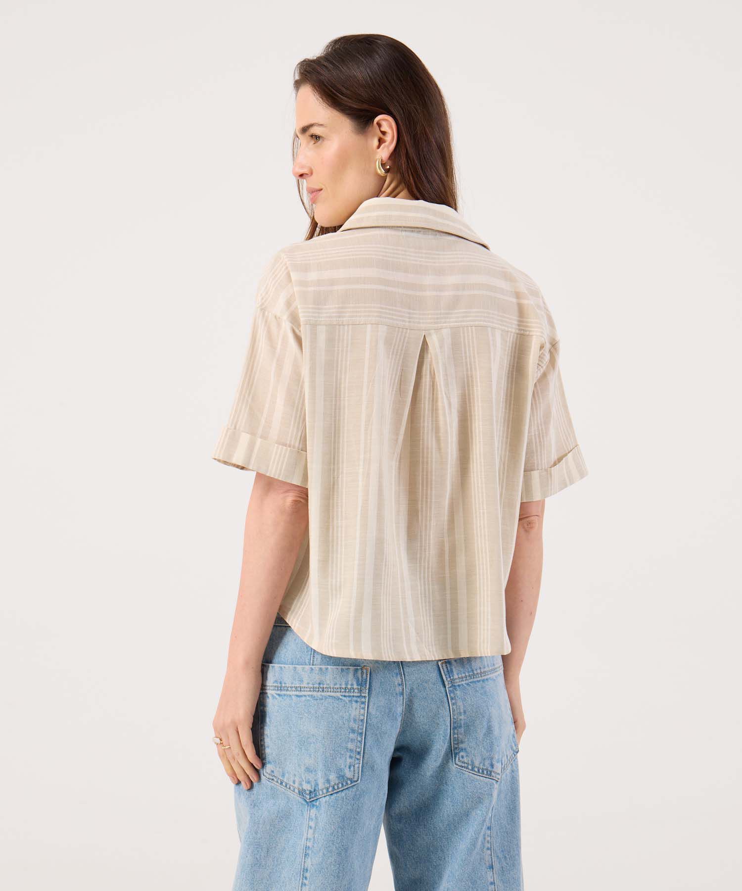 Camisa Manga Corta A Rayas