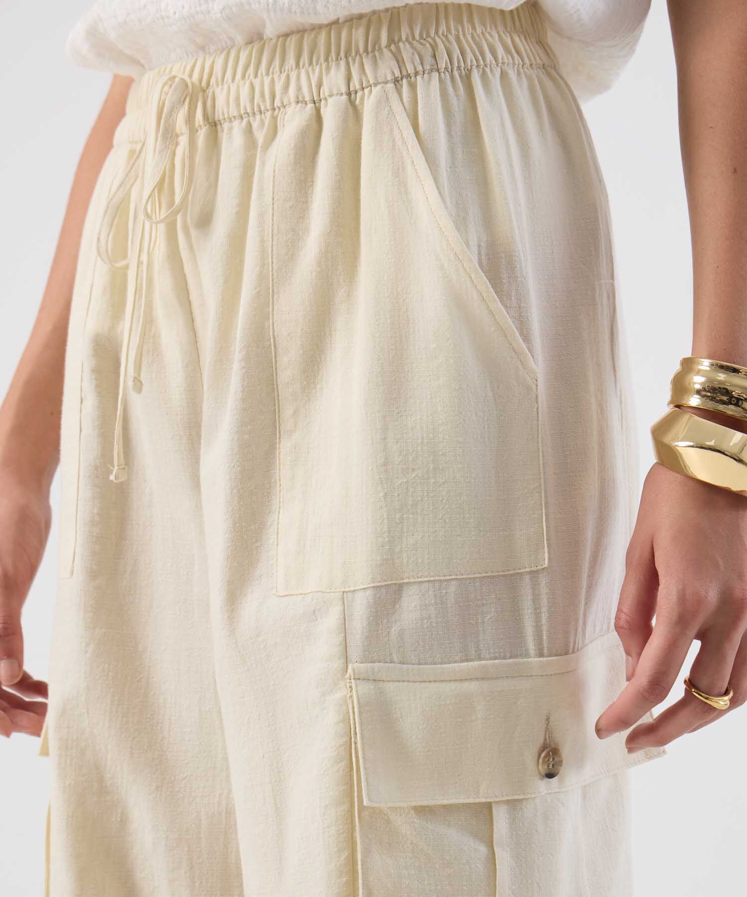 Pantal&oacute;n Cargo Casual Ajuste El&aacute;stico Para Mujer