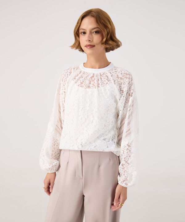 Blusa unicolor texturizada  image number null