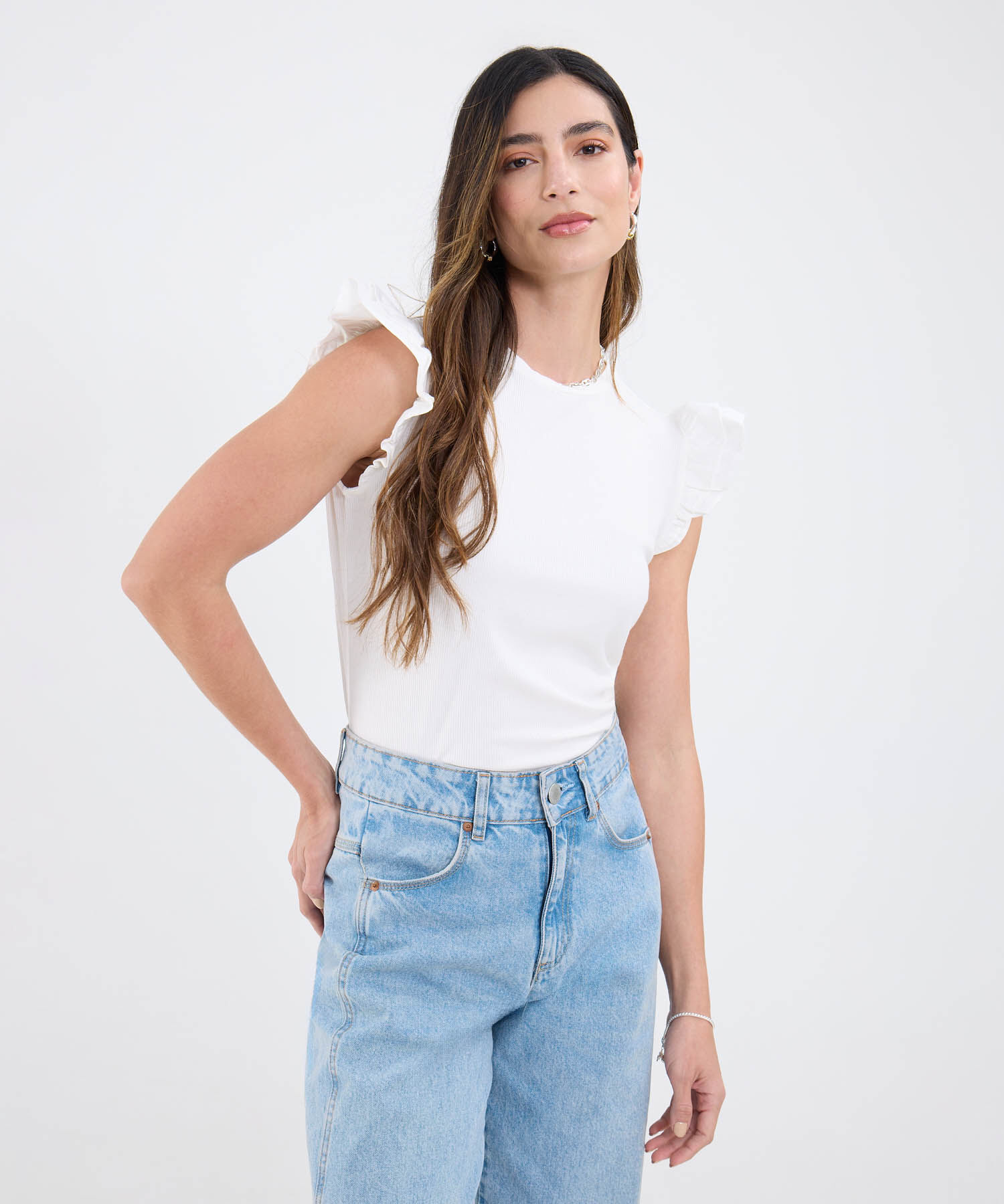 Camiseta Manga Sisa Con Boleros