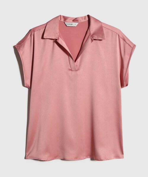 Blusa Satinada Escote en V