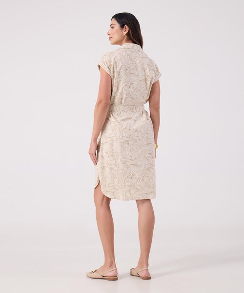 Vestido Estampado Manga Corta 