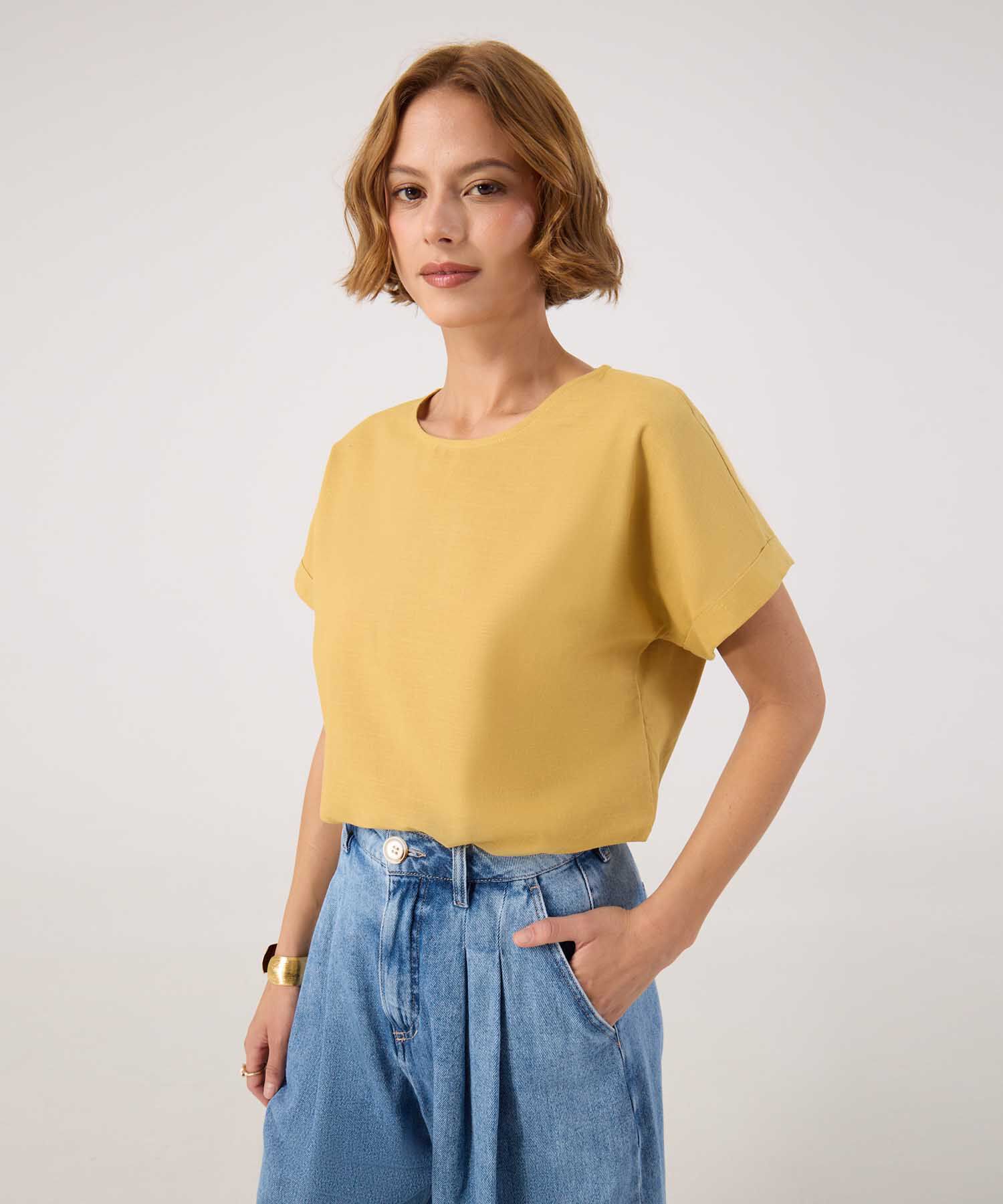 Blusa unicolor 