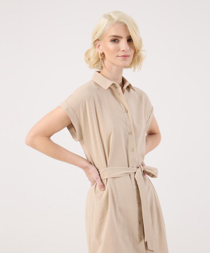 Vestido Camisero Unicolor