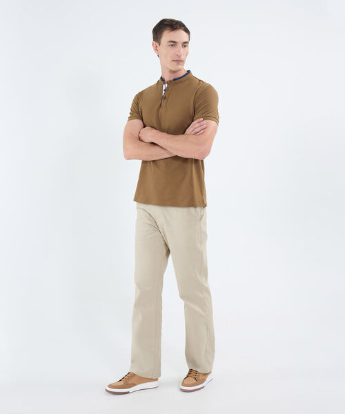 Pantalon Regular Para Hombre, Beige, hi-res image number null