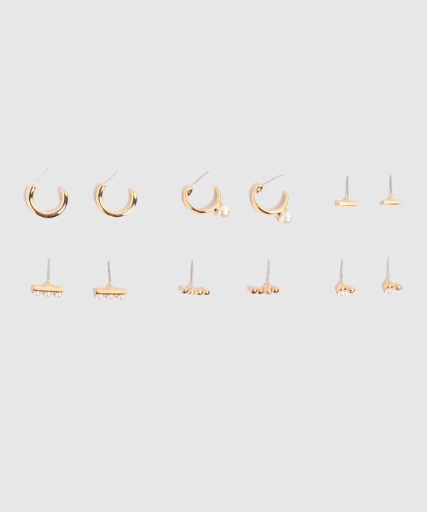 Set X6 Aretes Dorados 