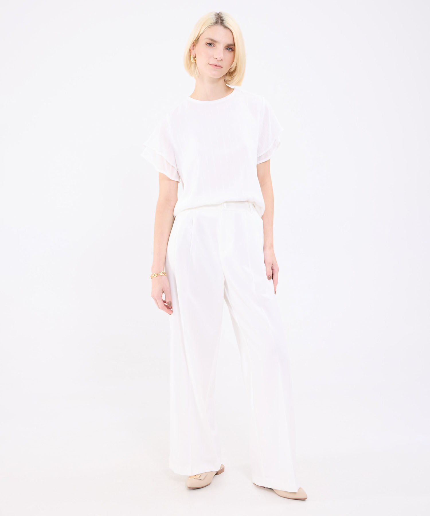 Blusa Unicolor Para Mujer