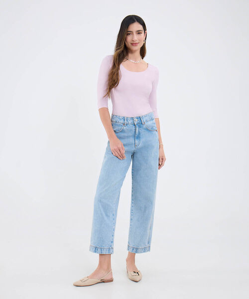 Camiseta Unicolor Manga ¾ image number null