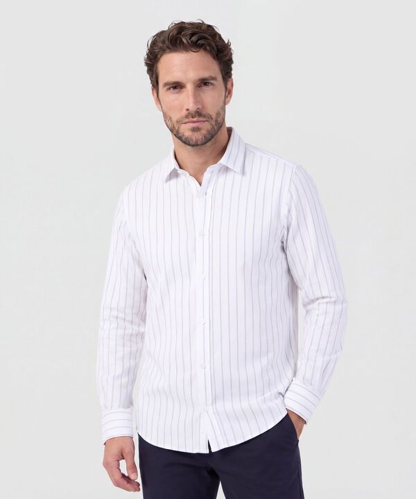 Camisa Hombre Manga Larga A Rayas image number null