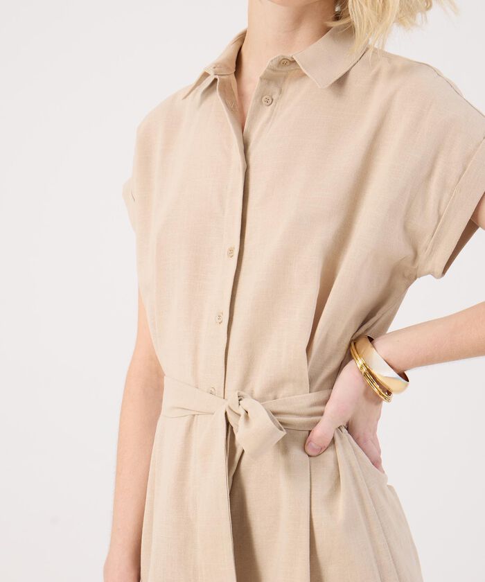 Vestido Camisero Unicolor