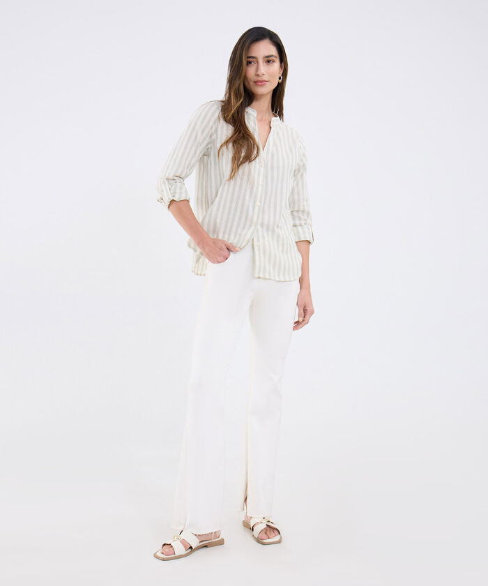 Blusa Manga Largacon Estampado A Rayas