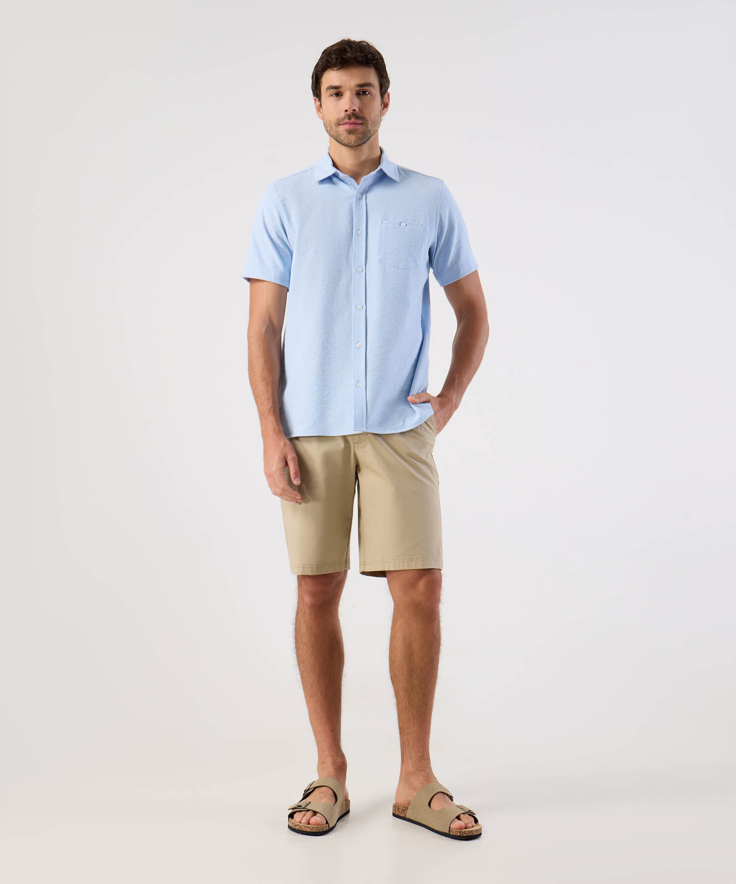 Bermuda Chino Casual Para Hombre