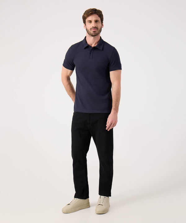 Polo Unicolor Texturizada 