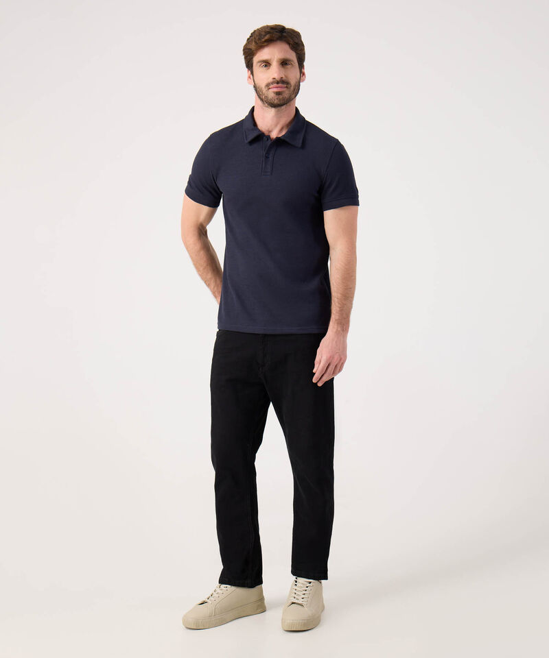 Polo Unicolor Texturizada 