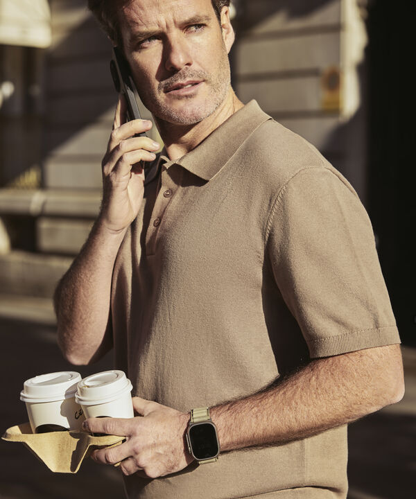 Polo De Punto Manga Corta Estilo Cl&aacute;sico Para Hombre image number null