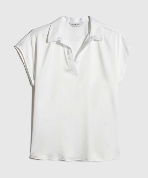 Blusa Satinada Escote en V