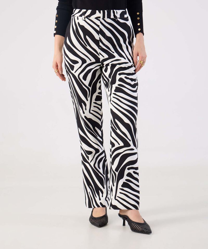 Pantal&oacute;n Estampado Ajuste Recto Para Mujer