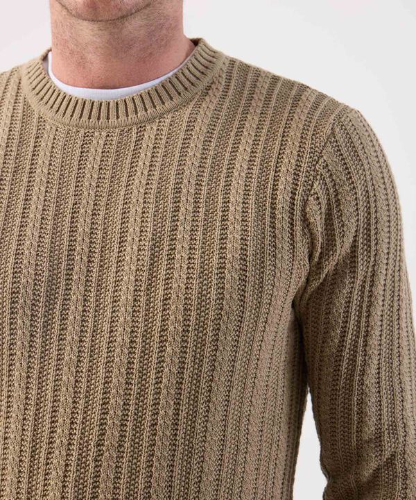 Su&eacute;ter de Punto Grueso con Textura Acanalada Para Hombre
