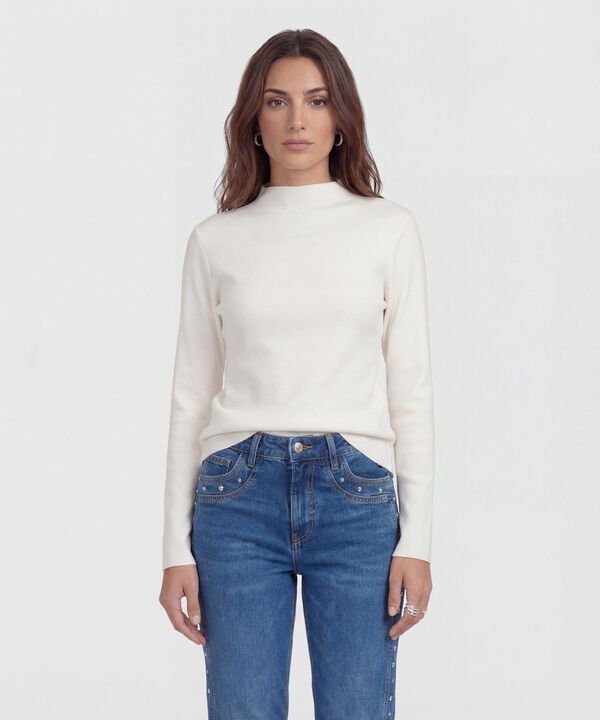 Saco Tejido Cuello Alto para Mujer image number null