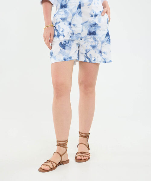 Bermuda estampada pretina incluida para mujer image number null