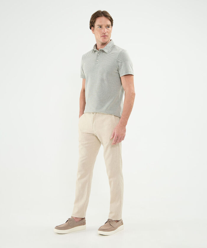 Polo Preteñida Cuello Con Banda