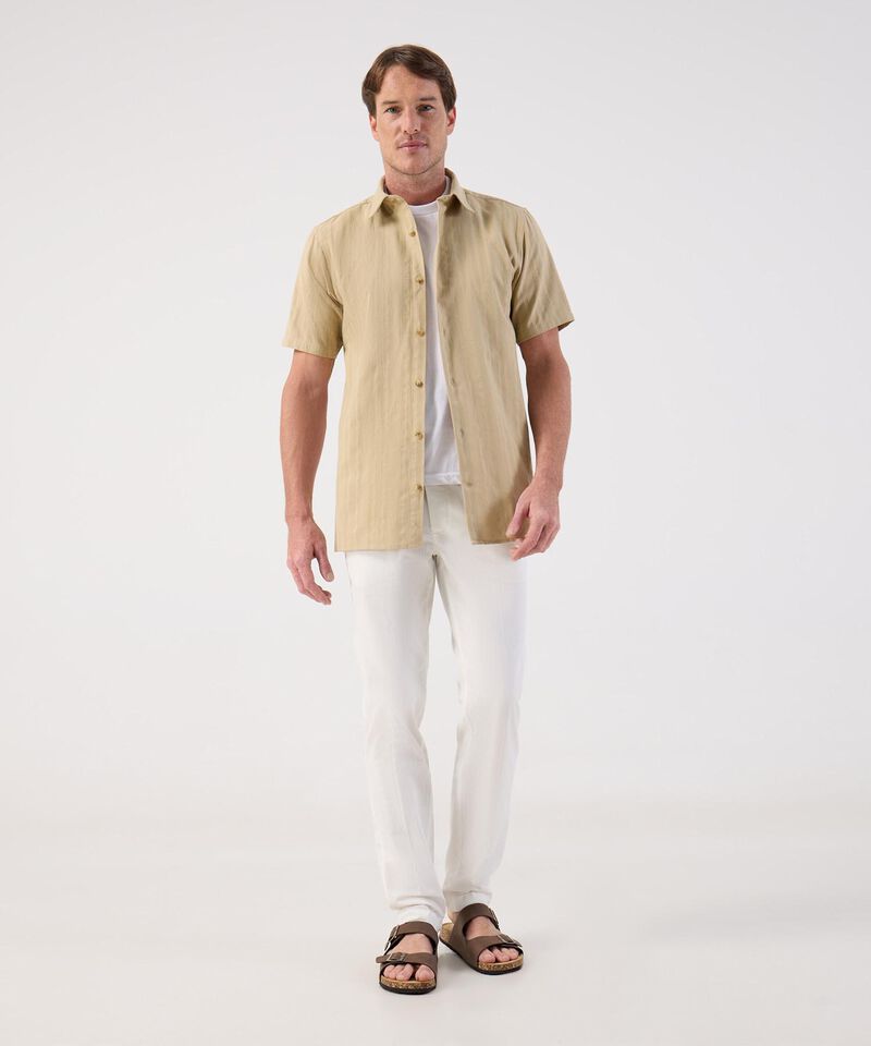 Camisa de Manga Corta Texturizada para Hombre