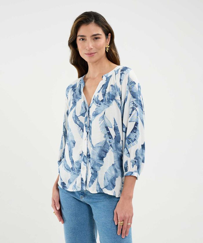 Blusa Estampada Escote en V