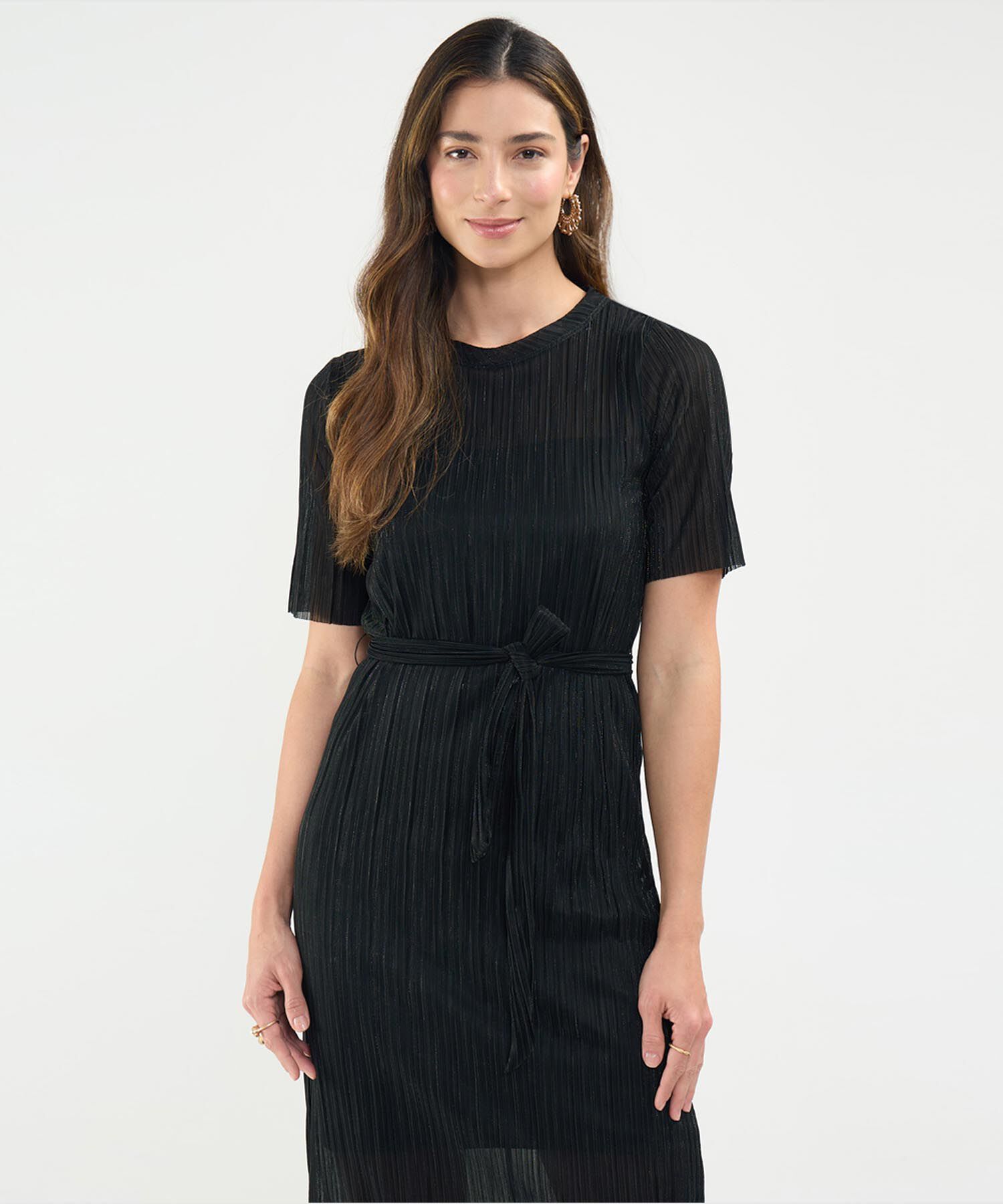 Vestido Midi con Brillos