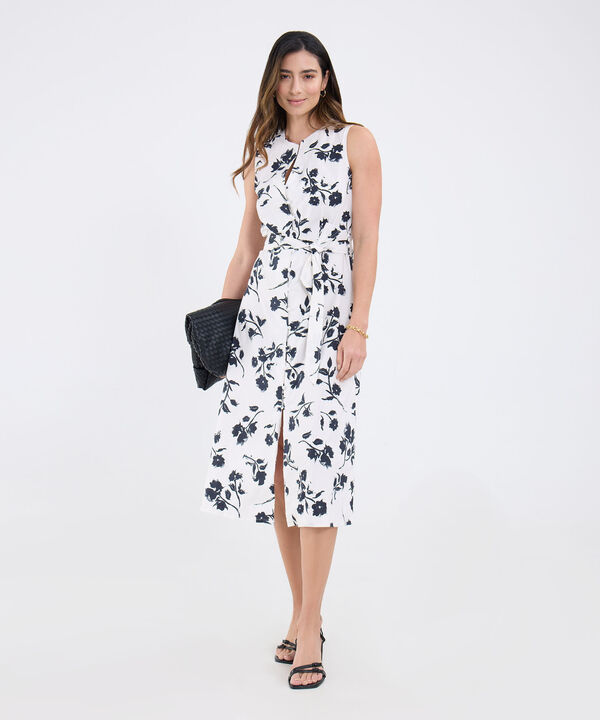 Vestido Estampado Con Cinturon image number null