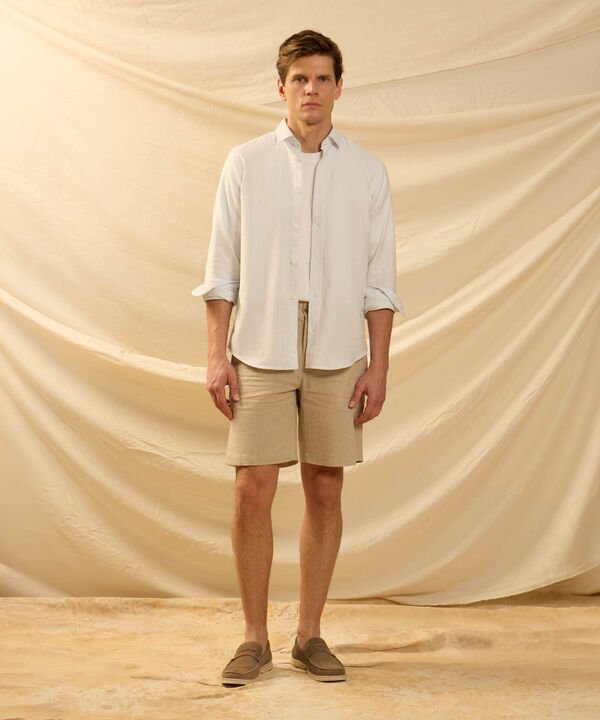 Bermuda de Lino Suave Para Hombre