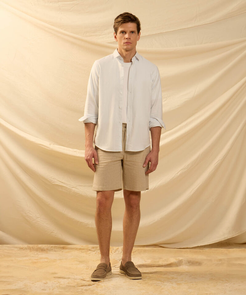 Bermuda de Lino Suave Para Hombre