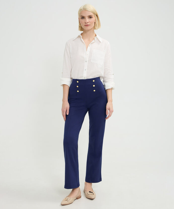 Leggins Unicolor Con Botones