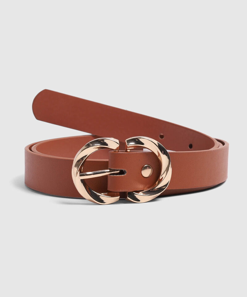 Cintur&oacute;n Cl&aacute;sico Con Hebilla Doble Para Mujer