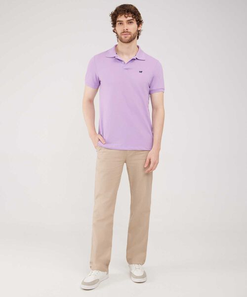 Polo Tejido Unicolor Cuello Y Pu&ntilde;os Tejidos,Sin Bolsillo Con Hiladillo. image number null