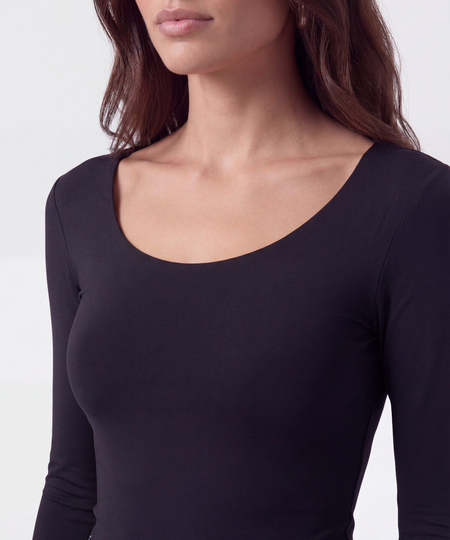 Camiseta B&aacute;sica Manga 3/4 Para Mujer