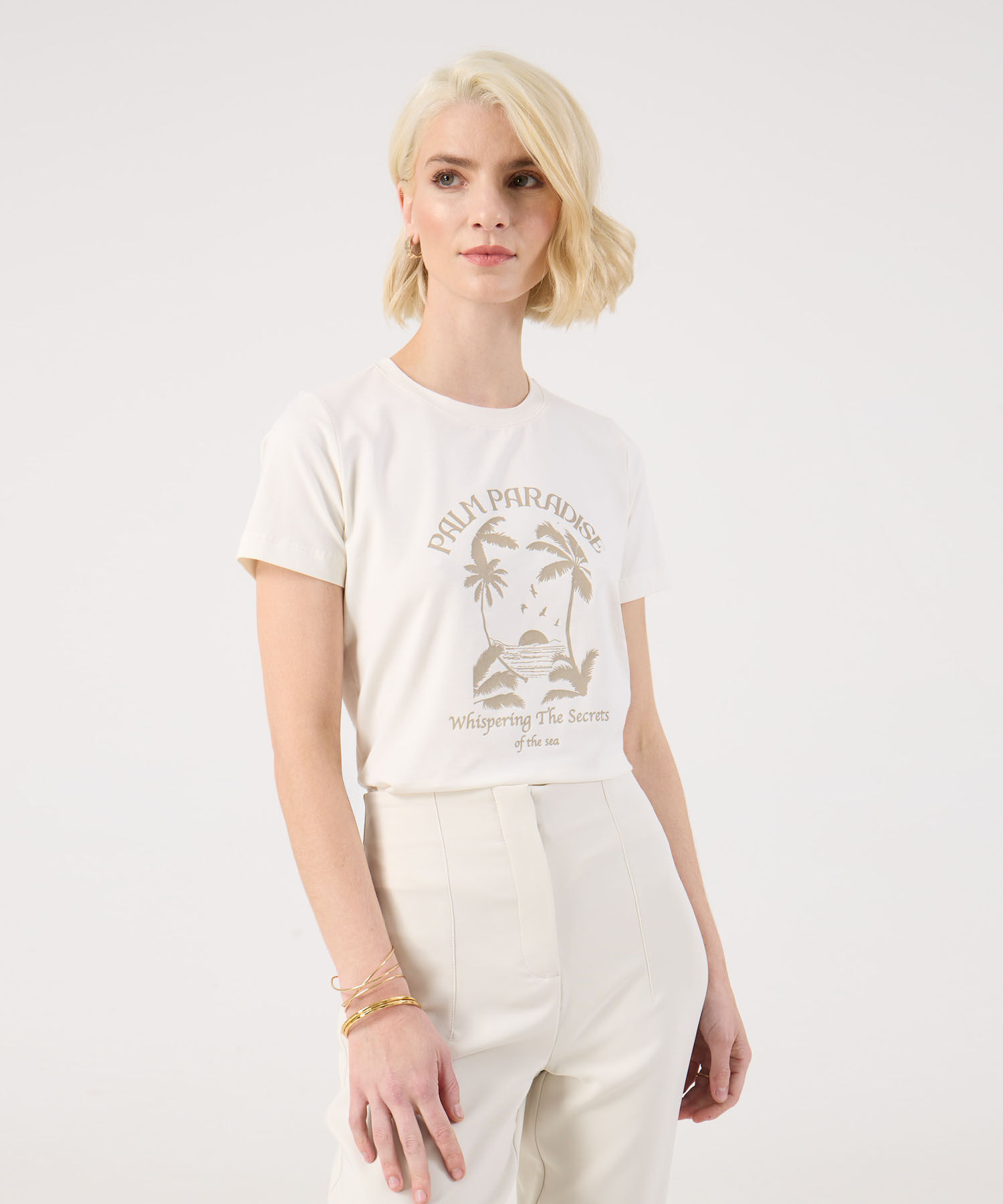 Camiseta Manga Corta Con Estampado