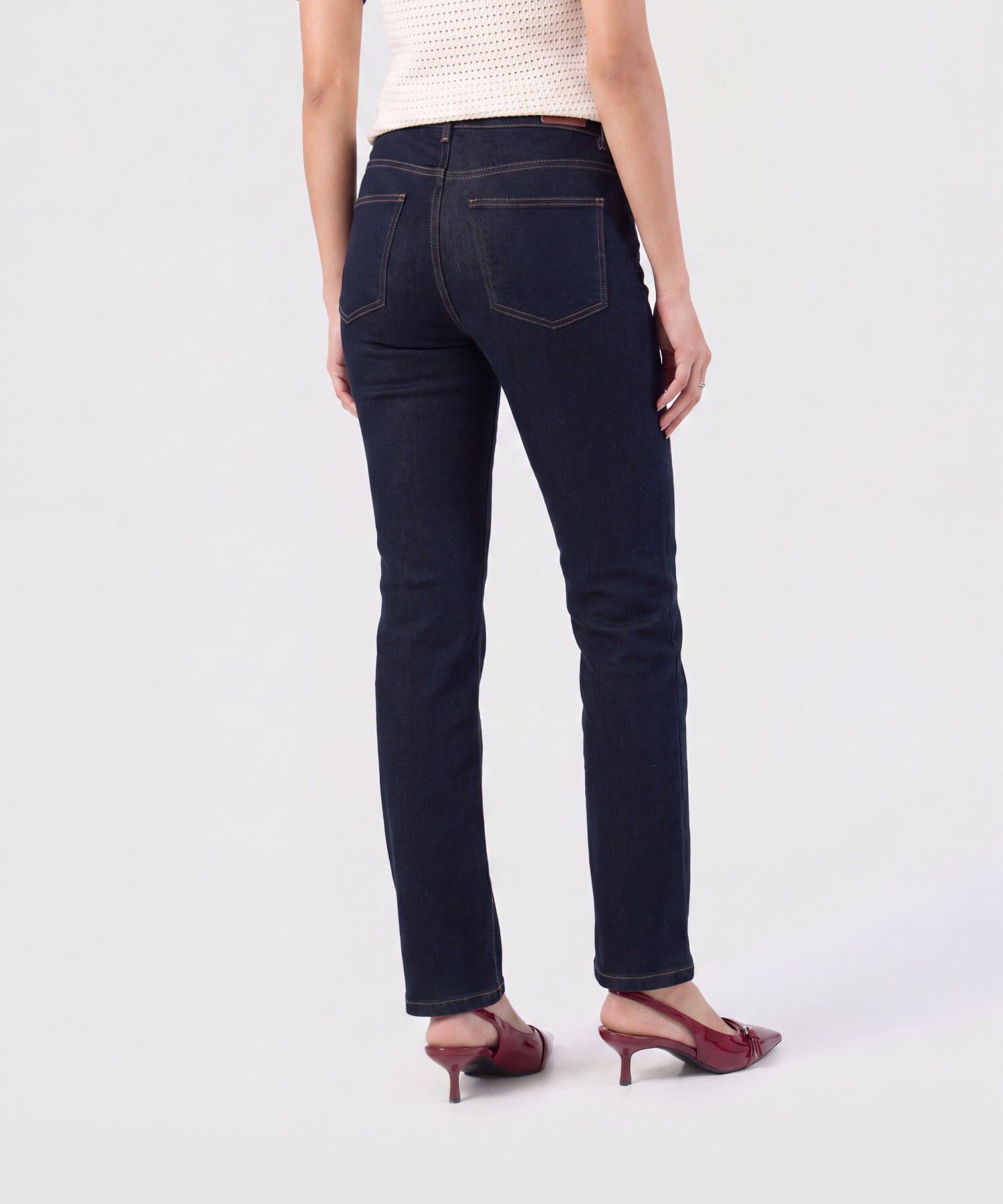 Jean Bota Recta Tiro Alto Para Mujer