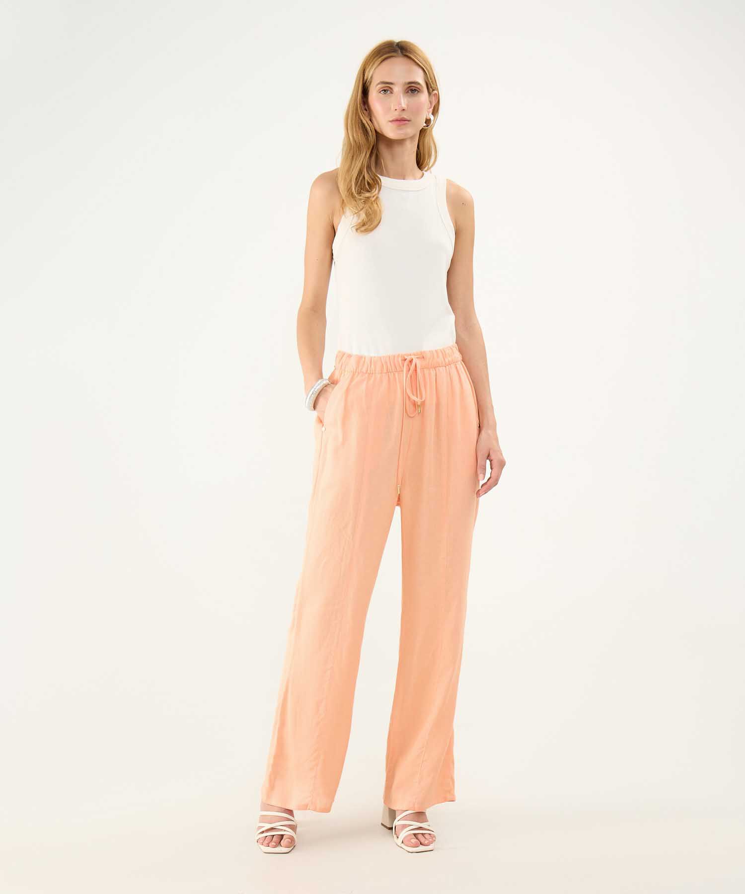 Pantalón en Efecto Lino