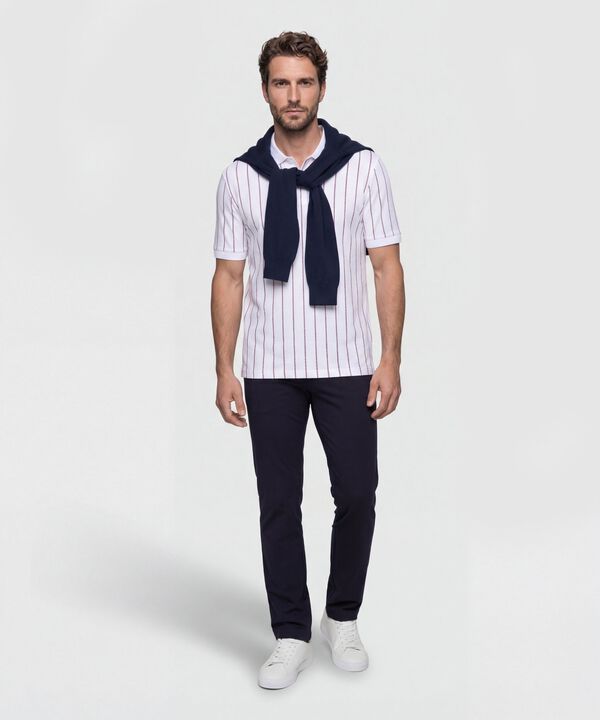 Polo Hombre Manga Corta con Cuello de Rib