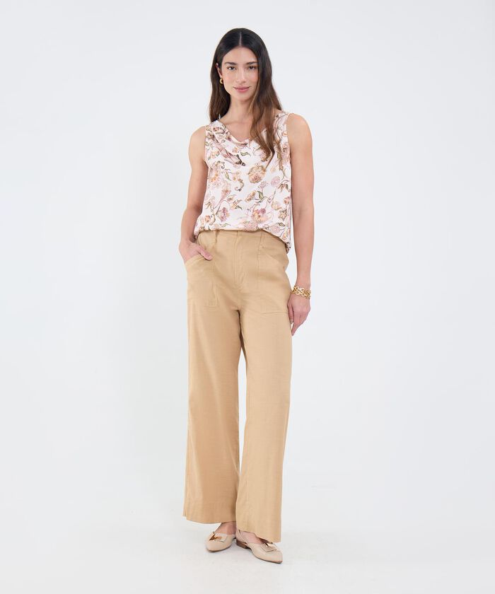 Blusa Estampada Manga Sisa