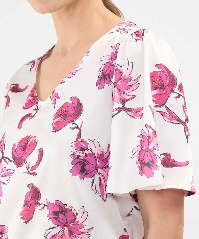 Blusa Estampada Escote en V