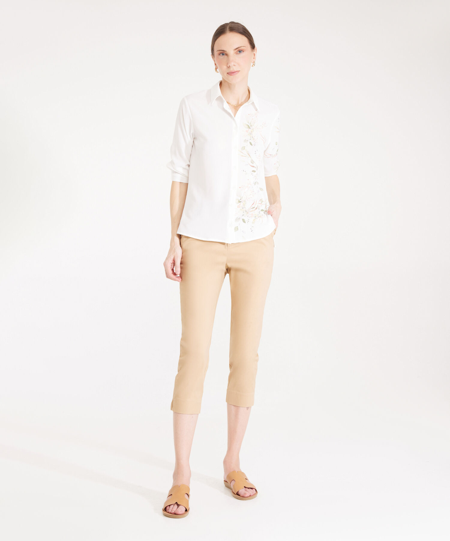 Pantalón Capri Unicolor