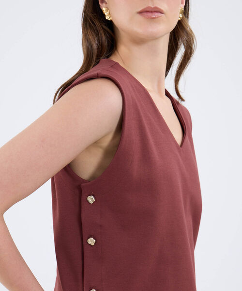 Camiseta Manga Sisa  Con Botones image number null