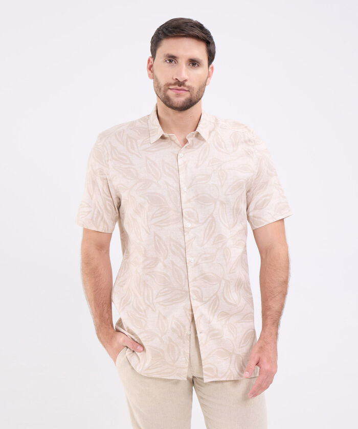 Camisa manga corta estampada para hombre