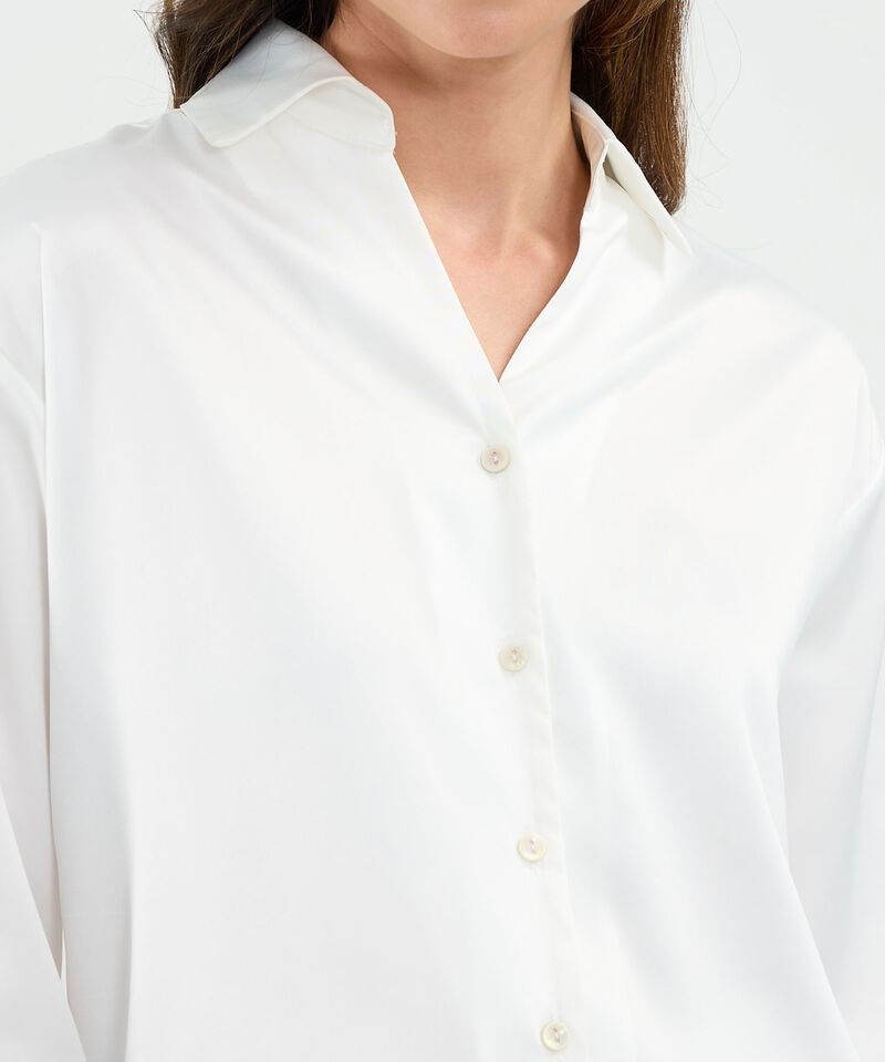 Camisa Satinada Manga Larga